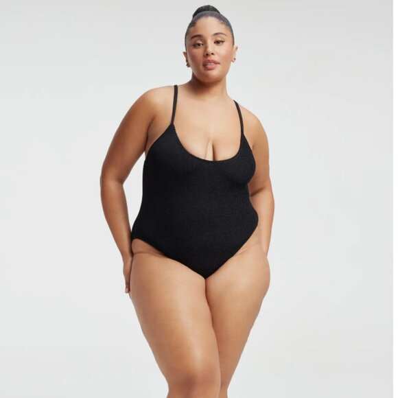Good American Other - Good American Always Fits Textured One-Piece Swimsuit Black Size 5/6 2XL-3XL